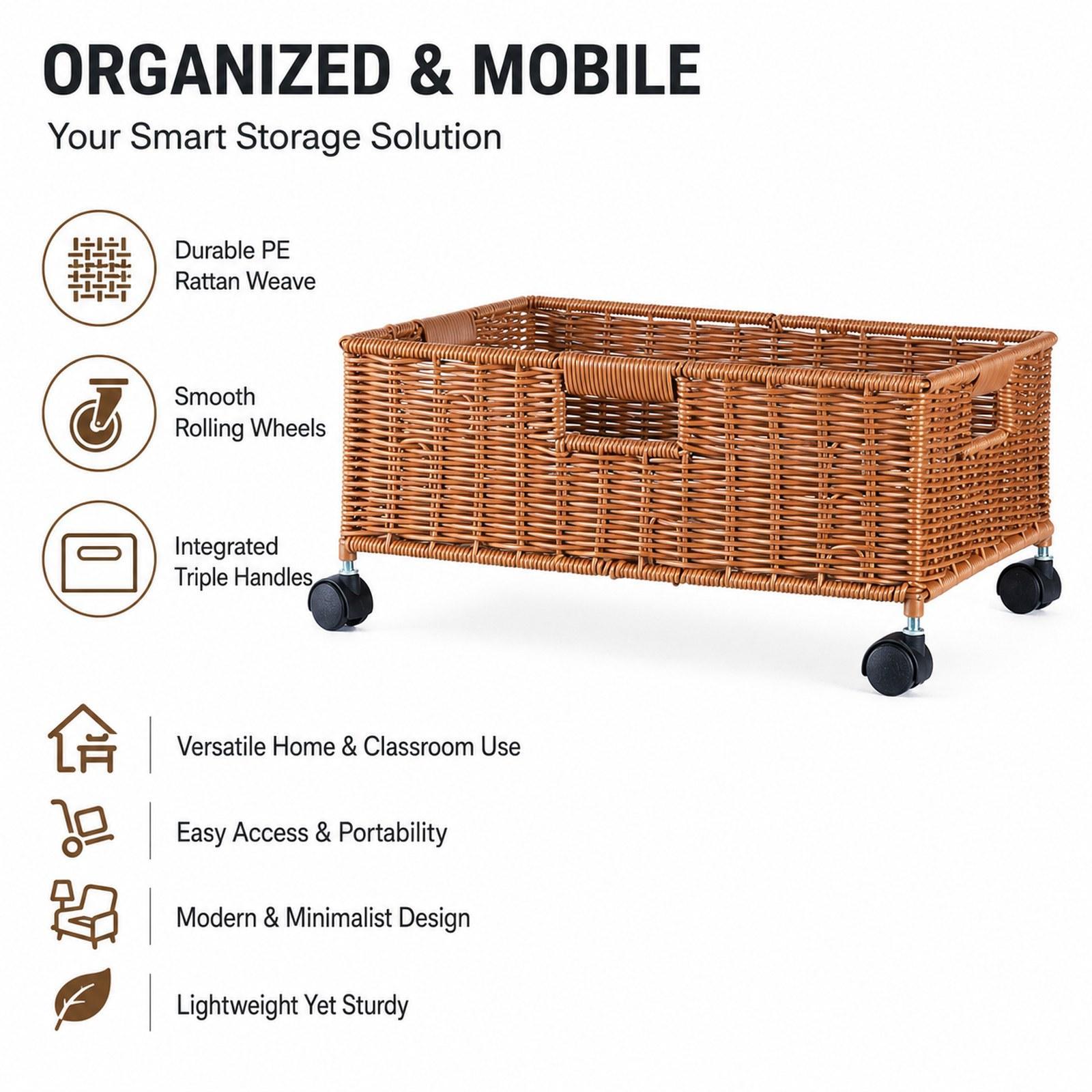 Home Decor On Wheels - Keranjang Penyimpanan Kamar Mandi dengan Roda