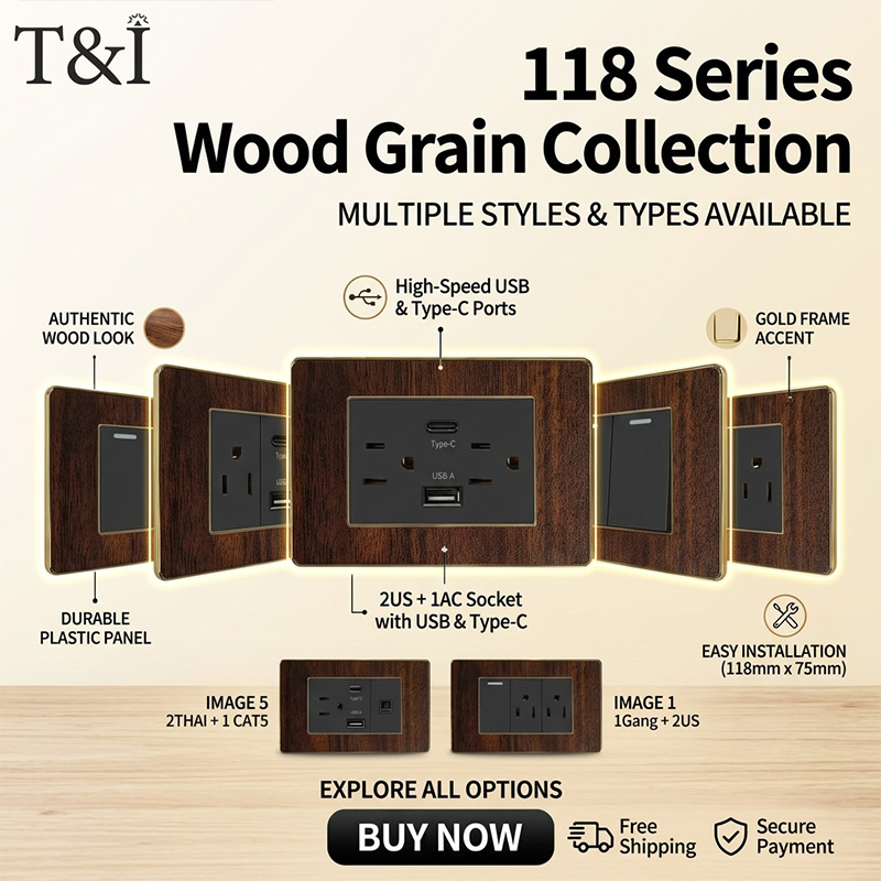 Home Decor Outlet - Pelat Dinding Motif Kayu Vintage dengan
