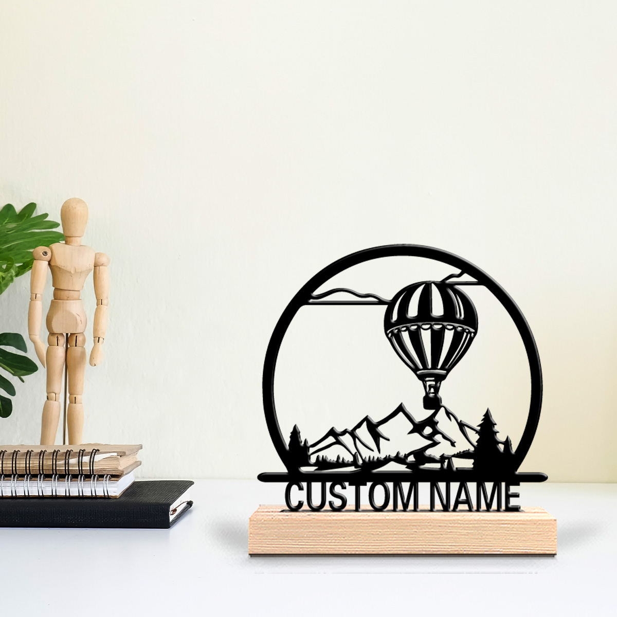 Home Decor Pinterest - 1pc Balon Udara Panas Patung Timah