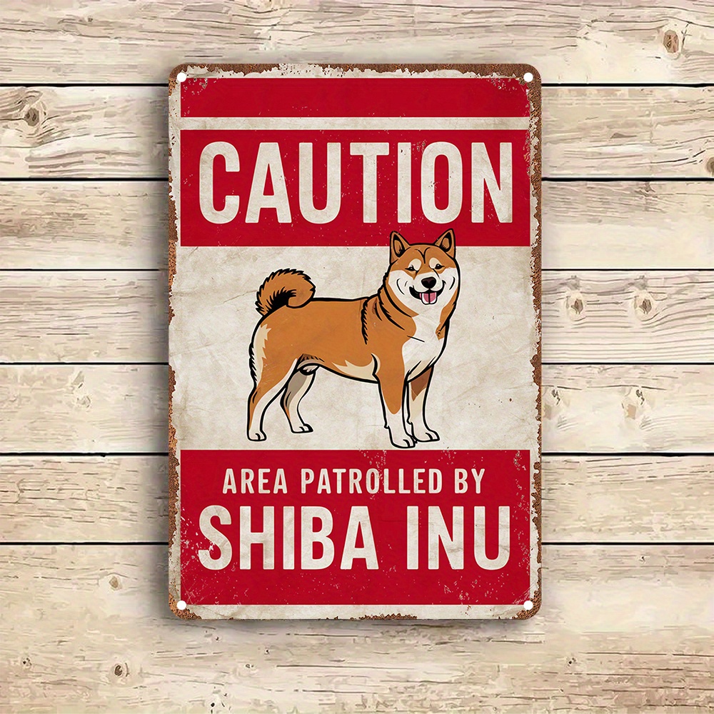Home Decor Nearby - Tanda Peringatan Vintage Shiba Inu dari