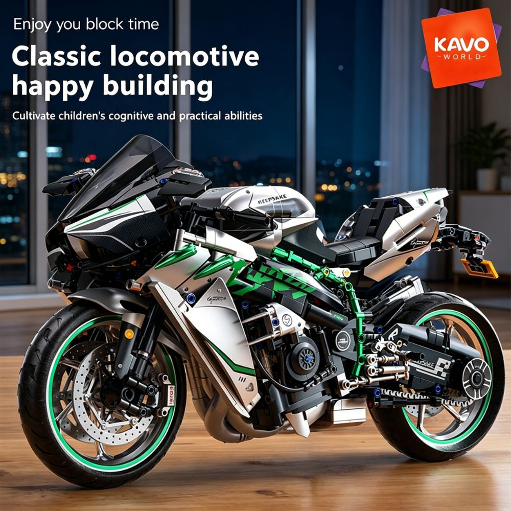 Home Decor On Wheels - KAVOWORLD 1:5 Blok Bangunan Sepeda Motor