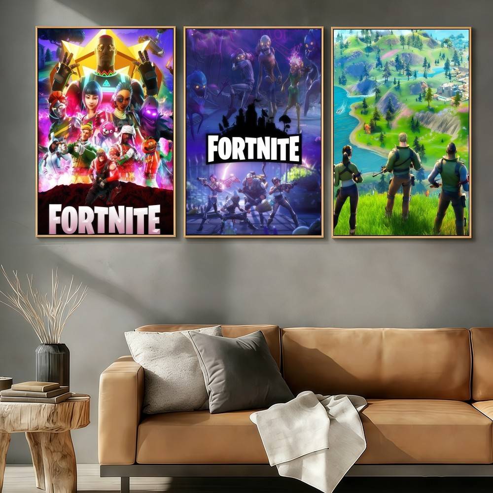 Home Decor Online Game - F-FORTNITES-ES Stiker Poster Game Online Cetakan