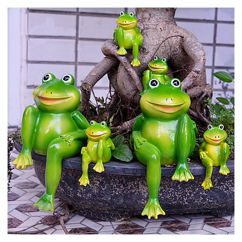 Home Decor Store - 2 Pcs/Set Cute Resin Duduk Katak