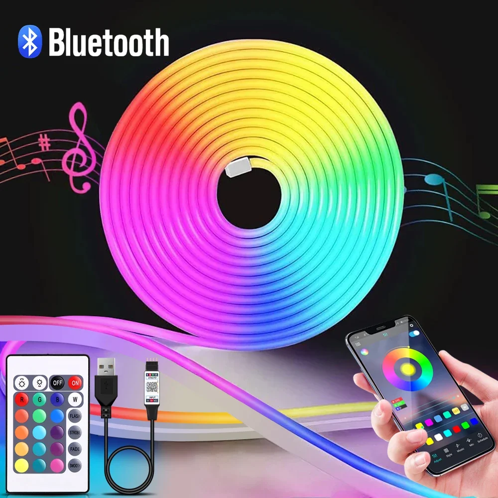 Led Strip Lights - Lampu Strip LED Neon RGB 1-5m