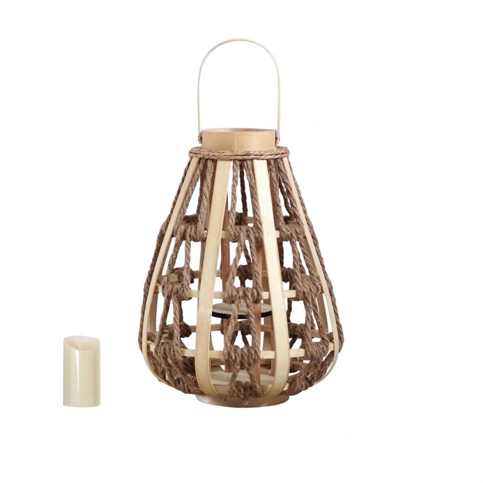 Lampu Lilin Tali Kayu Alami Bu - Home Decor Frames ulasan dan harga