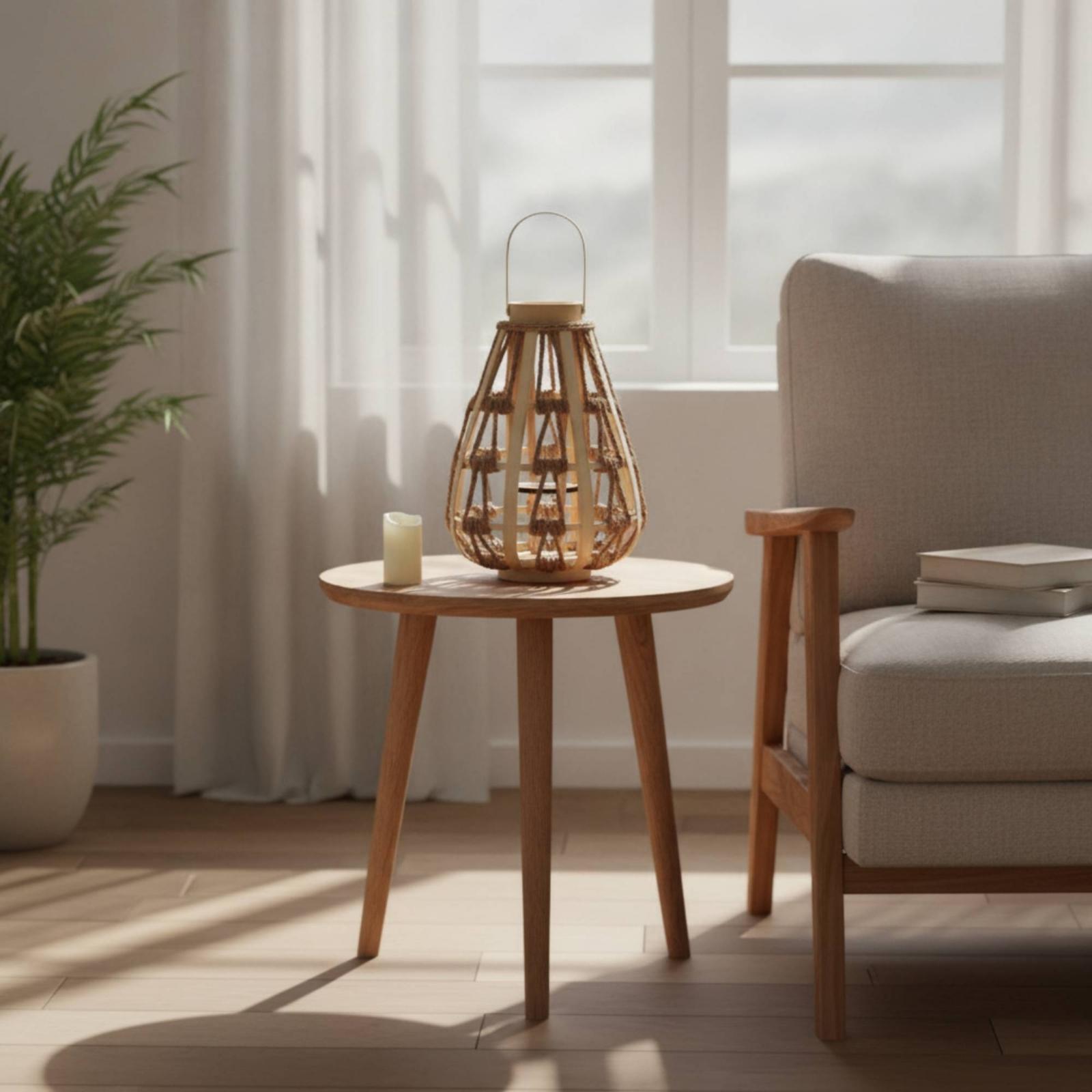 Lampu Lilin Tali Kayu Alami Bu - Home Decor Frames ulasan dan harga