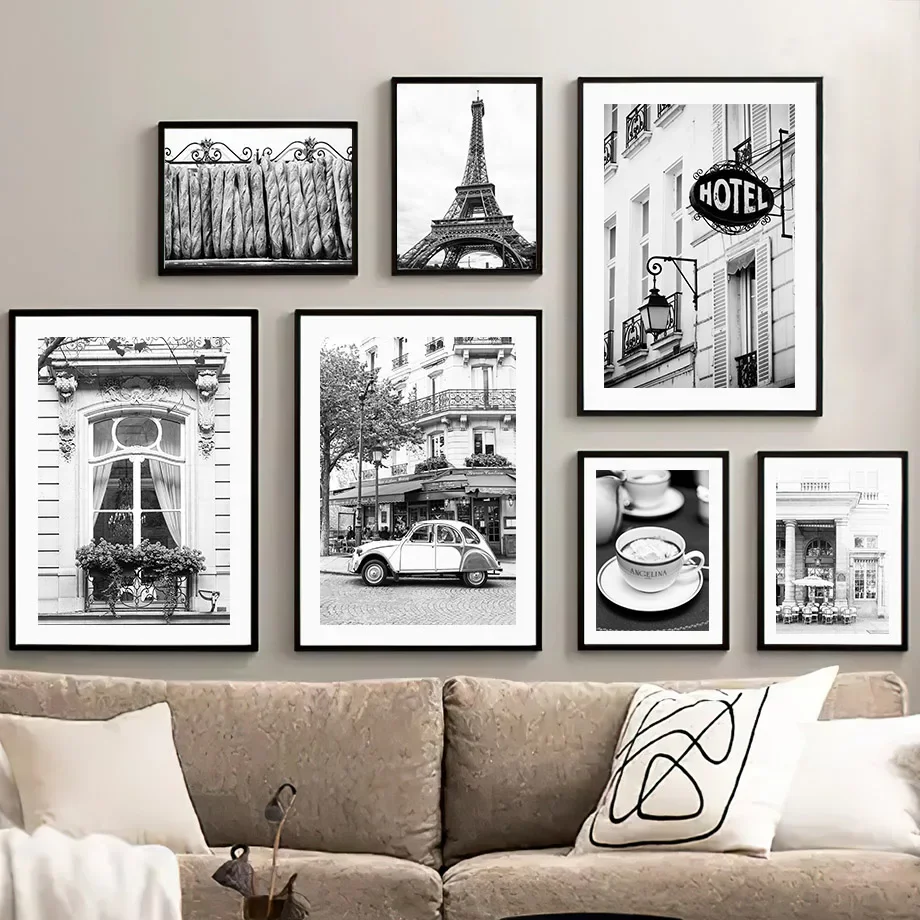 Hitam Putih Paris Handuk Kafe  - Home Decor Store ulasan dan harga