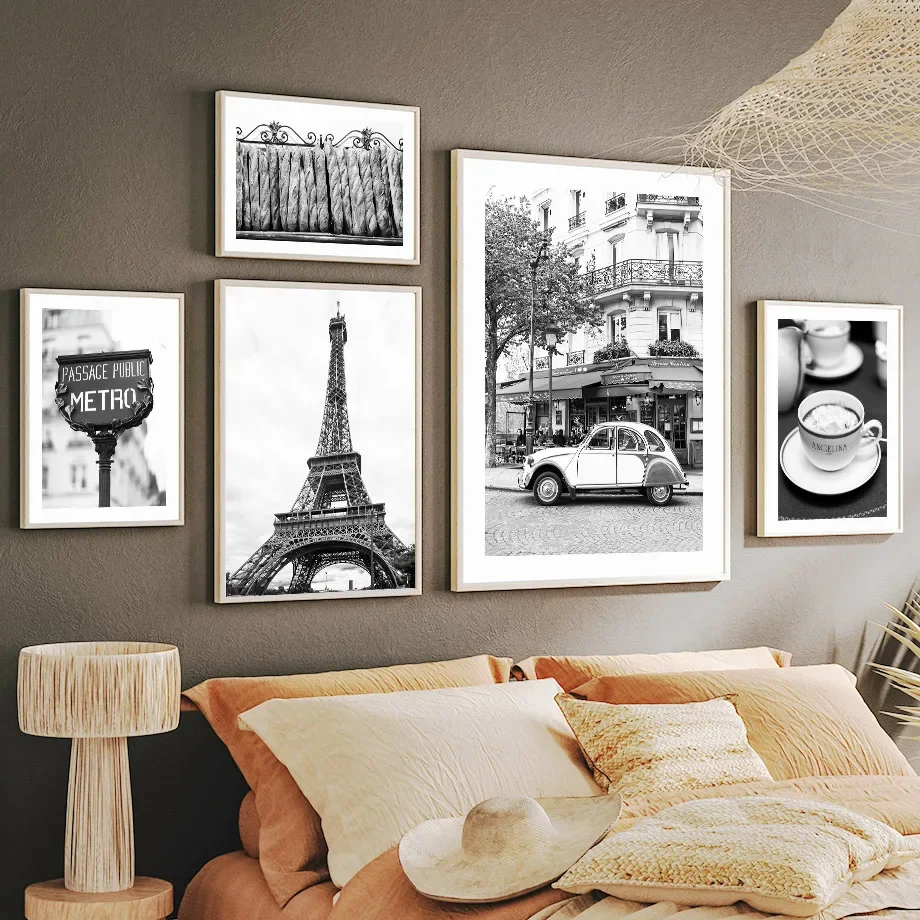 Hitam Putih Paris Handuk Kafe  - Home Decor Store ulasan dan harga