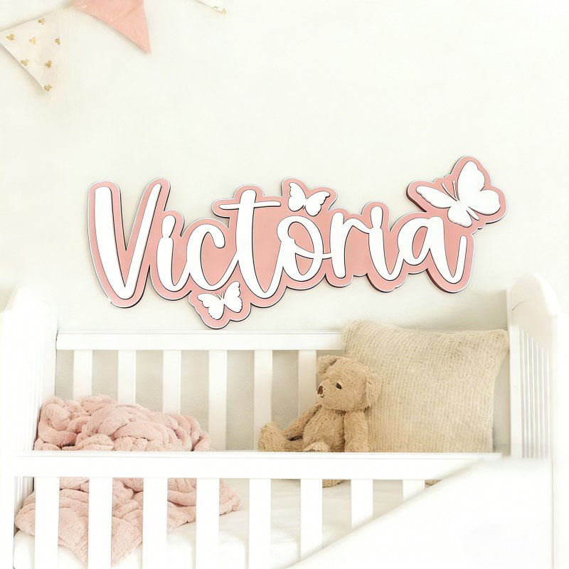 1 Buah Plakat Nama Kayu Kupu-k - Home Decor Pinterest ulasan dan harga