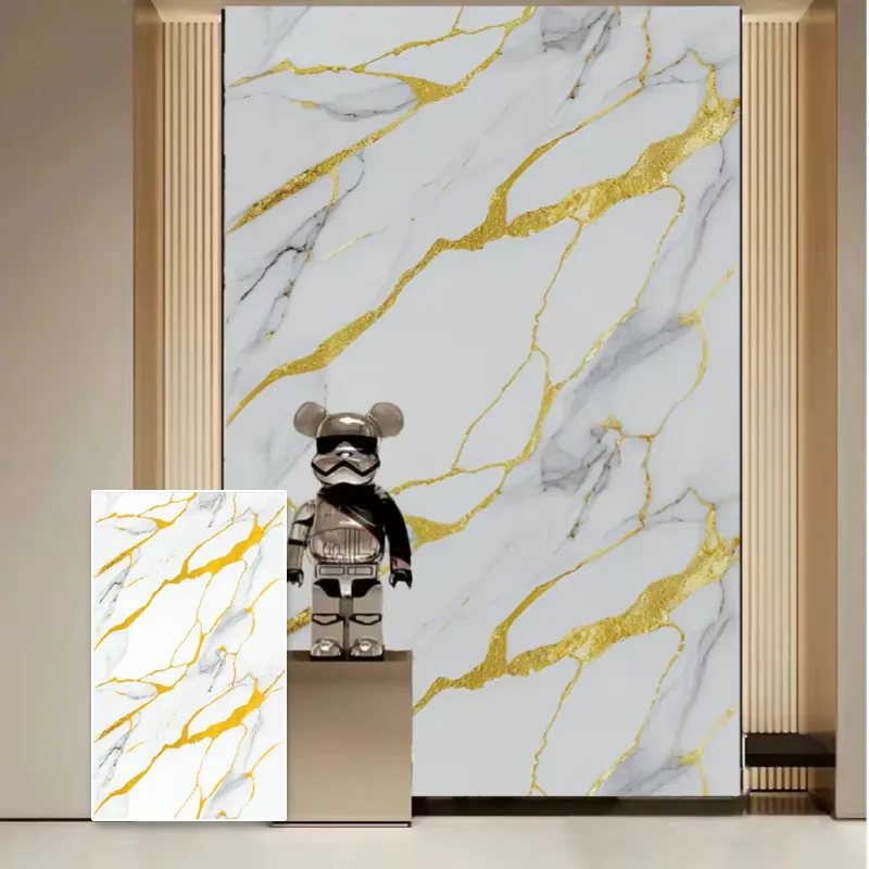 Panel Dinding Marmer PVC Tahan - Home Decor Wpc Panel ulasan dan harga