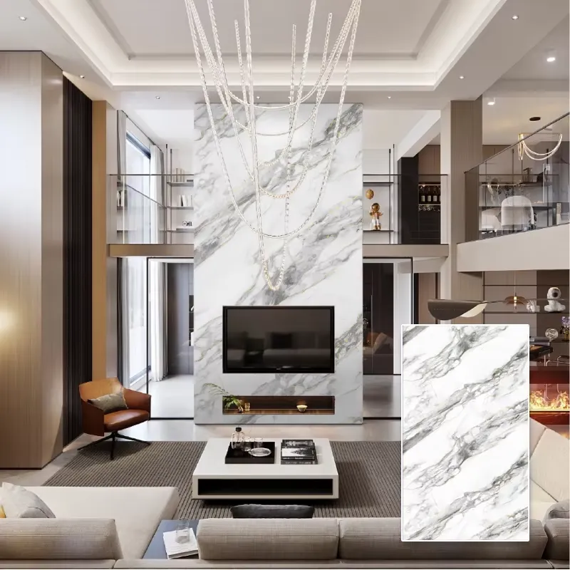 Panel Dinding Marmer PVC Tahan - Home Decor Wpc Panel ulasan dan harga