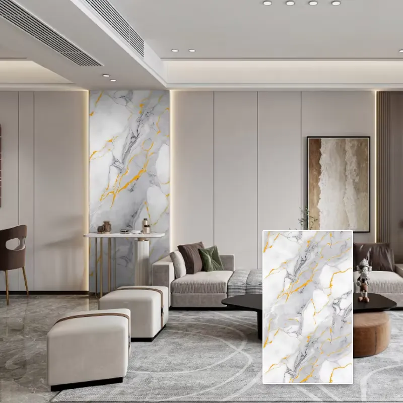 Panel Dinding Marmer PVC Tahan - Home Decor Wpc Panel ulasan dan harga