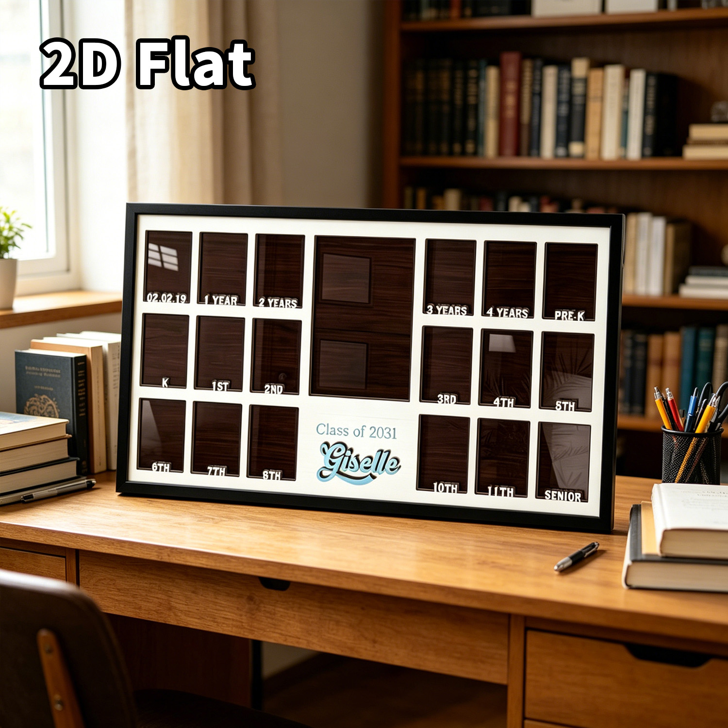 1 Buah Bingkai Foto Kayu Kusto - Home Decor Frames ulasan dan harga