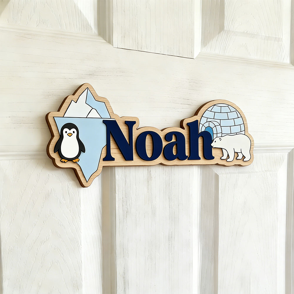Papan Nama Kustom Penguin Arkt - Home Decor Wall Pictures ulasan dan harga