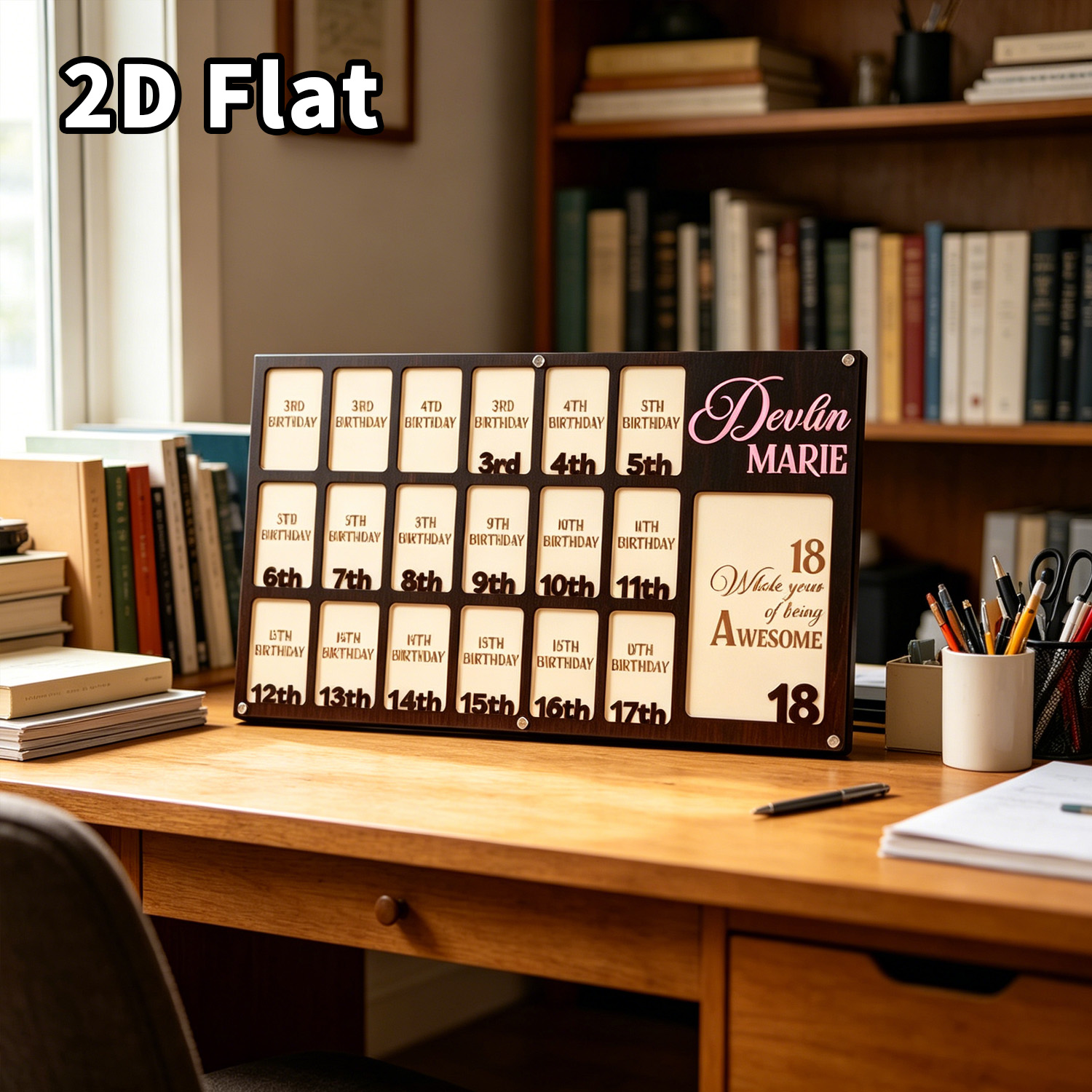 1 Buah Bingkai Foto Kayu Kusto - Home Decor Frames ulasan dan harga