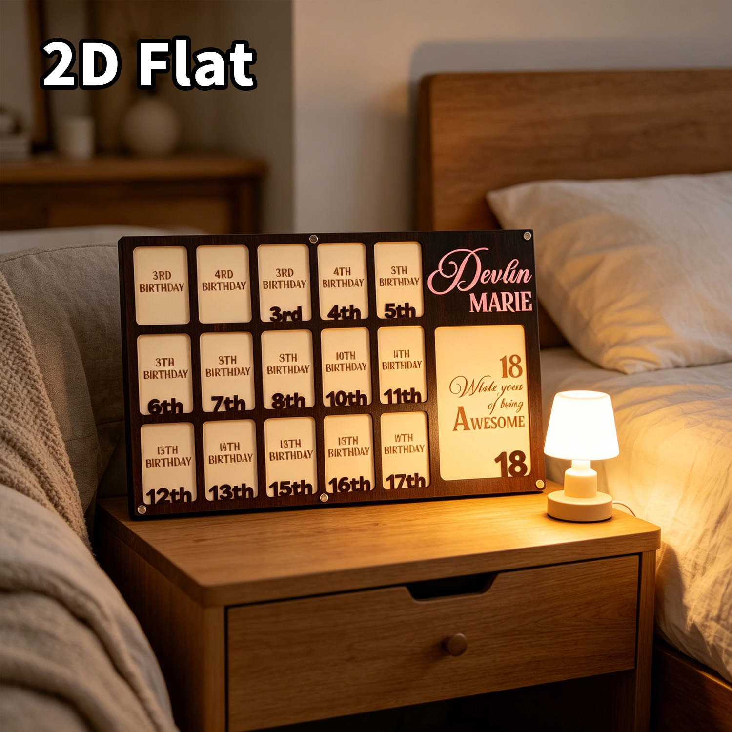 1 Buah Bingkai Foto Kayu Kusto - Home Decor Frames ulasan dan harga