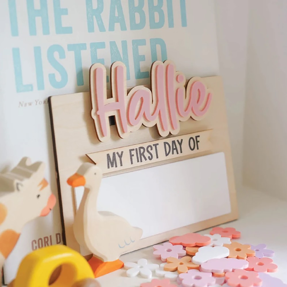 1 Buah Plakat Nama Kayu Sekola - Home Decor Pinterest ulasan dan harga