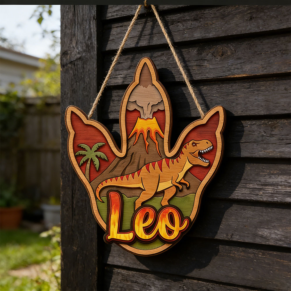 Plakat Gantung Kayu Nama Dinos - Home Decor Pinterest ulasan dan harga