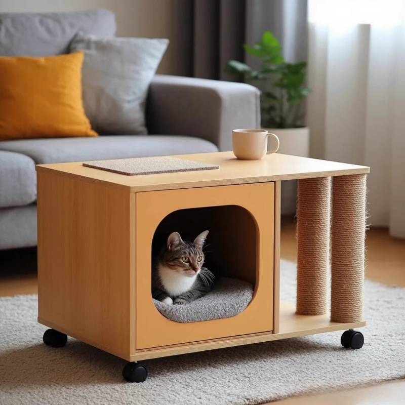 Meja Samping Jepang Beroda Dek - Home Decor On Wheels ulasan dan harga