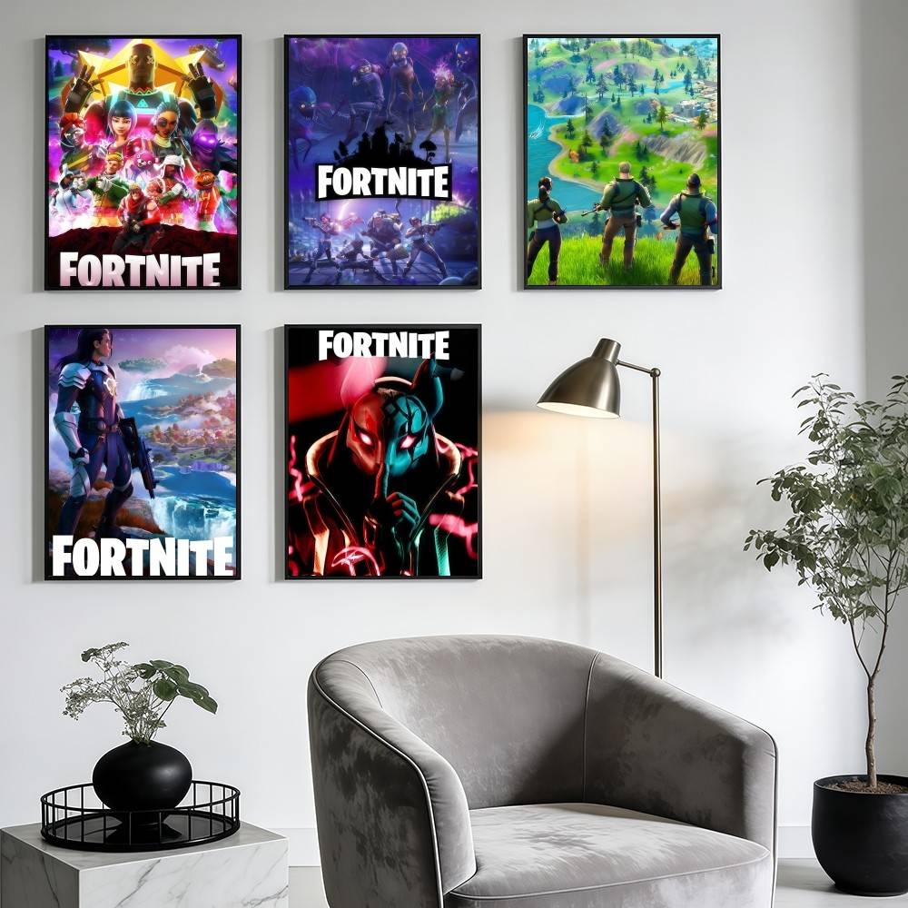 F-FORTNITES-ES Stiker Poster G - Home Decor Online Game ulasan dan harga