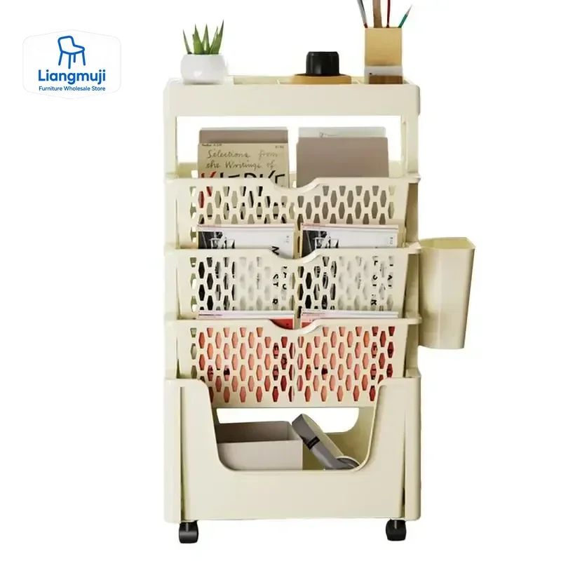 Rak Buku Bergerak 5 Tingkat de - Home Decor On Wheels ulasan dan harga