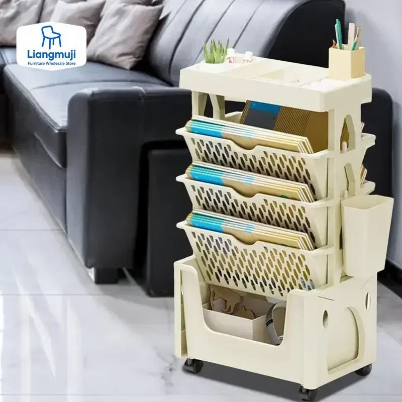 Rak Buku Bergerak 5 Tingkat de - Home Decor On Wheels ulasan dan harga