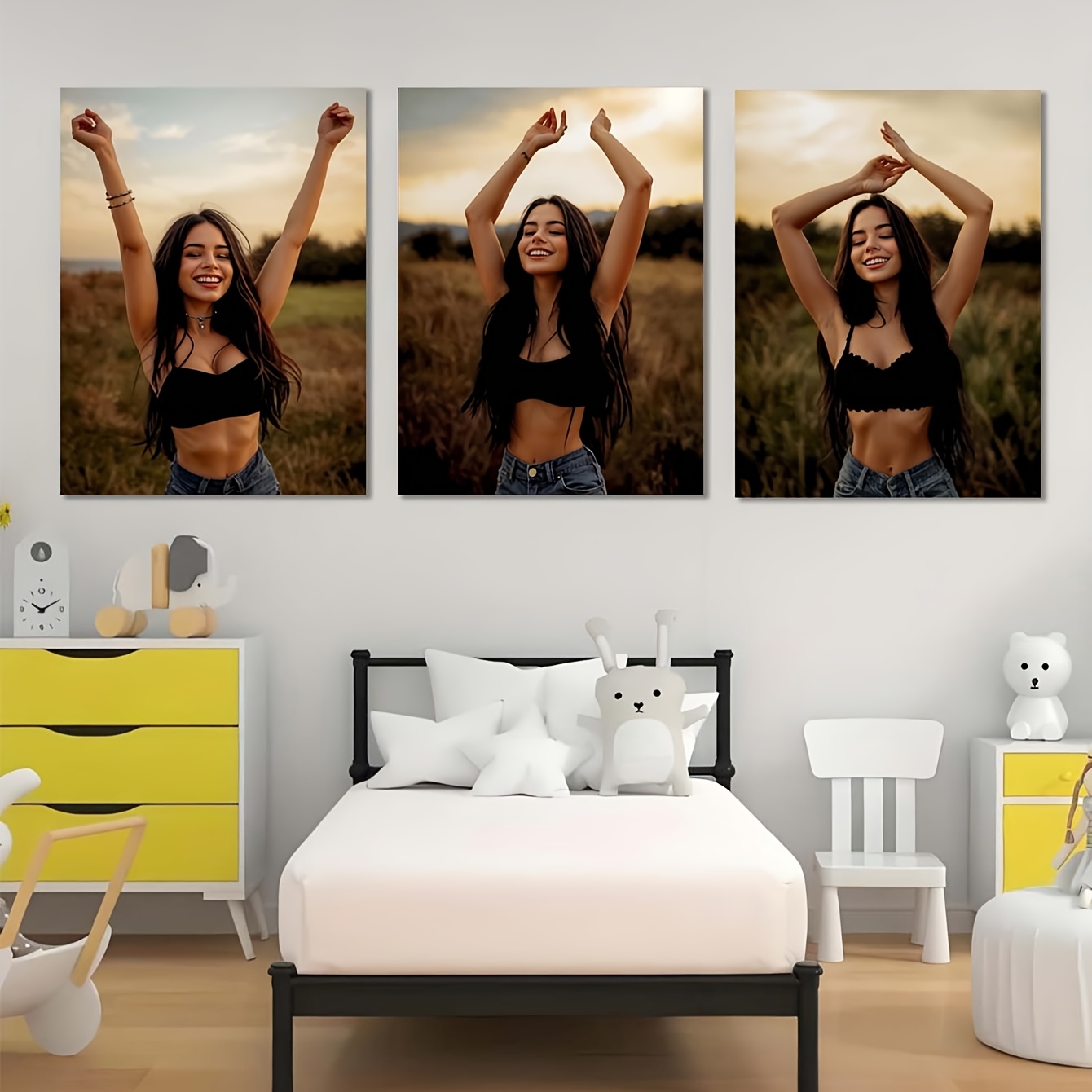 Kustomisasi 3 foto apa pun yan - Home Decor Wall Pictures ulasan dan harga