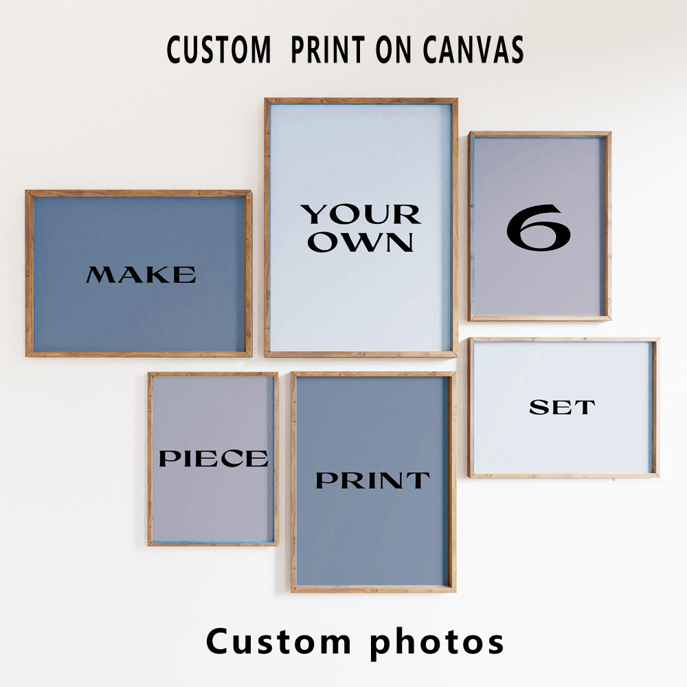 6pcs/set Cetakan Kanvas Kustom - Home Decor Wall Pictures ulasan dan harga
